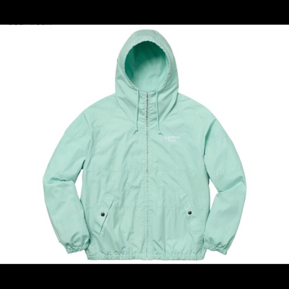 Supreme cotton hooded raglan jacket